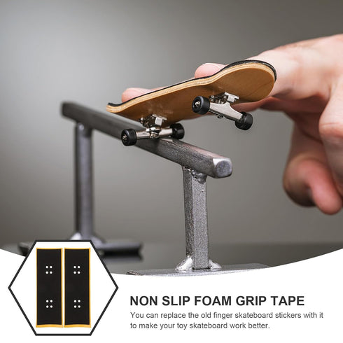 12 Pack 4.33X1.49In SUPVOX Finger Skateboards Tape Replacement Mini Grip Tape with Strong Adhesive for Fingerboard