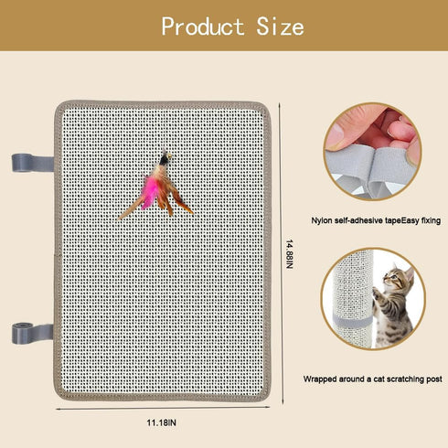 Deapher 2PCS 80-Grit Trimming Cat Nail File Scratcher with Aluminum Oxide - Wrap-Around Design for Nail & Scratching