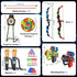 VATOS 2 Pack Bow and Arrow Toy - Light Up Archery Toy with Cup Suction Target & Dart Board for Indoor Outdoor Activity