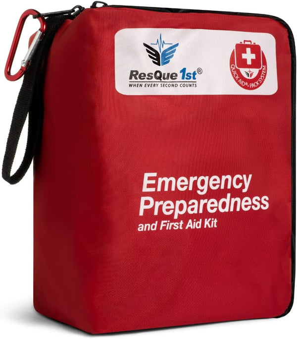 Travel-First Aid-Kit Car-Home 180 Piece Survival-Kit Outdoor-Adventure - Full Portable Emergency Essential