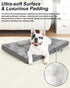 Dog Bed for Crate, Washable Medium Size Plush Dog Kennel Pad, Anti-Slip Sleeping Mat, 29x18 Inch, Grey
