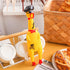 AMOR PRESENT Squeaky Rubber Chicken, Pirate Squeeze Chicken Toy for Halloween Party, Chew Toy for Pets, Prank Novelty