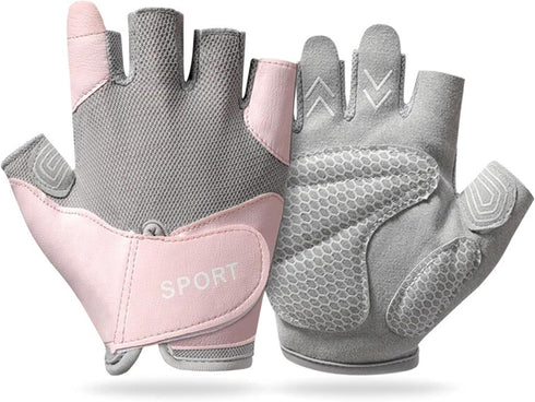 XuoAz Workout Gloves for Women Men - Fingerless Anti-Slip Exercise Weight-Lifting Gloves for