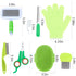 8 VCZONE Pcs Small Animal Grooming Kit, Pink with Pet Nail Clipper and File, Flea Comb, Pet Shampoo Bath Brush, Pet