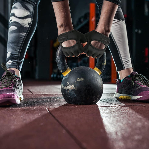 Minimal Weight Lifting Gloves,Short Micro Workout Gloves Grip Pads with Full Palm Protection & Extra Grip for Men Women