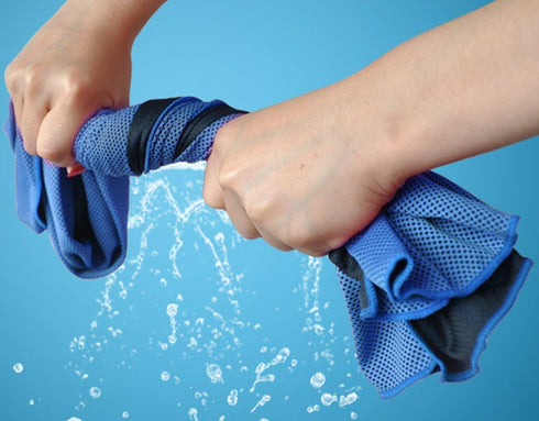 TANCANO 2 Pack Swimming 40"x12" Cooling Towel Microfiber Sports Sweat Towel for Golf Workout Gym Yoga Travel Camping