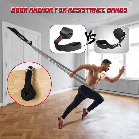 Resistance Bands Set for Exercise, Thick Heavy Workout Bands with Door Anchor for Body Stretching