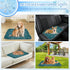 Generic 28" X22" Cooling Blanket for Dogs Cats Ice Silk Washable Crate Mat Holiday Teal Snowflakes Outdoor Cooling Dog