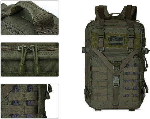 MOSISO 50L Tactical Military Daypack, Large 3 Day Assault Rucksack