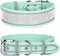 Bling Rhinestone Dog Collar, Soft Comfortable Adjustable Pet Collar with Bright Reflective Stripe for Small Medium