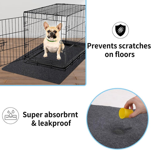 34" 52", Dog Playpen Mat Pads, Puppy Pads for Dogs Training, Whelping, Housebreaking, Incontinence, Kennel, Reusable