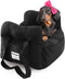 Portable Dog Car Seat for Small Dogs, Easy Installation Fashionable Pet Carrier Bag with Large Pockets, Machine Washable