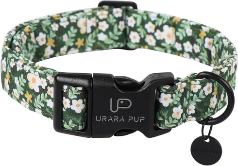 Summer Dog Collar, Lightweight Flower Print Adjustable Pet Collar, Ideal Gift for Boy Girl Dogs