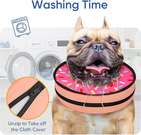 Supet Raised Sponge Dog Cone Collar Alternative After Surgery, Soft Dog Cone for Small Medium Large Dogs to Stop