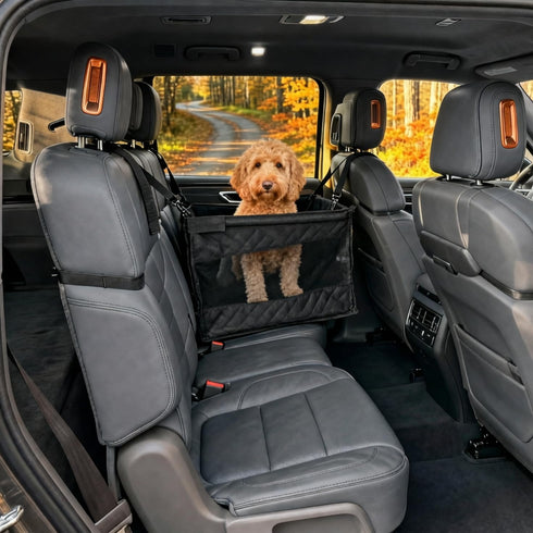 Urbiscape 21x21x20 Dog Car Seat for Large Dogs Sturdy Waterproof Pet Booster with Interior Tether Washable Reinforced