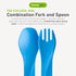 humangear GoBites Uno | Travel & Camping Utensils | Portable & Convertible Dining Ware | Multi-Functional Spork, Light Blue by humangear
