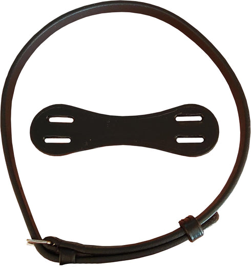 Hunters Saddlery Flash Noseband Strap Attachment with Converter for English Leather Horse Bridle