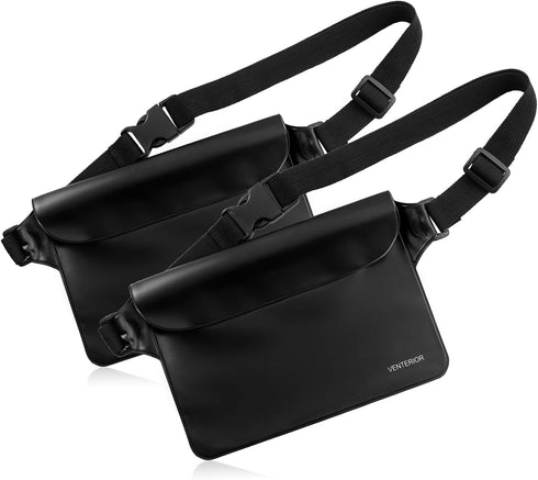 Waterproof Waist Pouch 2-Pack, Dry Bag Fanny Pack for Swimming, Snorkeling, and Beach Activities