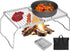 REDCAMP 304 Stainless Steel Folding Campfire Grill, Adjustable Height Portable Camping Grill with Carrying Bag