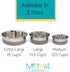 Messy Mutts Stainless Steel Heavy Gauge Bowl, Non-Slip Removable Silicone Base, Medium, 2.5 Cups, Warm Grey