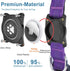 Airtag Dog Collar, Waterproof Holder, Luminous Reflective Adjustable Pet Collar for Heavy Duty Dogs, Purple, XL