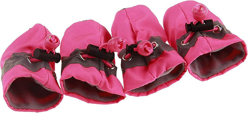 GabeFish Anti Slip Dog Socks Shoes, Adjustable Drawstring Boot Paw Protectors for Small Medium Pets, Pink