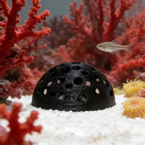 Generic Porous Shrimp Cave, Dome Underground Shelter, Fish Tank Cave for Aquarium Habitat, Freshwater Saltwater