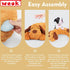 WEOK Heartbeat Puppy Toy, Comfort Cuddler Pillow, Dog Anxiety Relief Calming Aid,Heartbeat Stuffed Toy for Dogs,Puppy