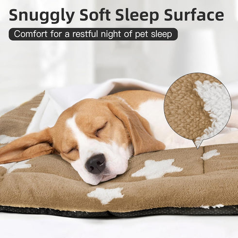 Mora Pets Cat Bed for Indoor Cats Washable Dog Crate Pad Dog Bed Mat for Small Dogs Pet Kennel Pad for 22 inch Cage Soft Flat Puppy Mattress Kitten Cute Cushion for Cozy Sleeping Anti-Slip 22 x 13