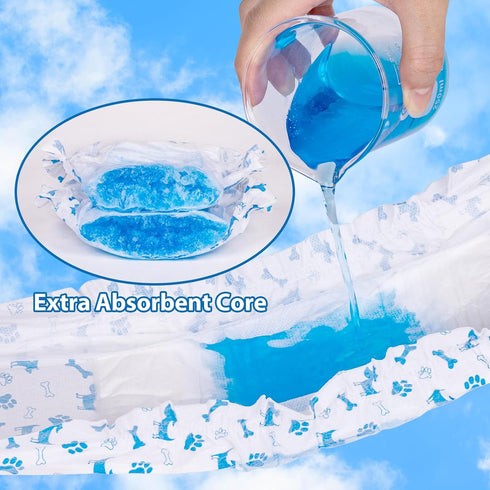 20pcs Pet Soft Male Dog Diapers - Disposable Male Dog Wraps Wetness Indicator, Puppy Diapers Male for Excitable