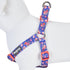 Blueberry Pet Step-in Dog Harness - 9 Patterns, Irish Blue Rose Print, Medium, Chest Girth 20" - 26"