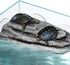 Fish Tank Aquarium Turtle Basking Platform, Tortoise Climbing Platform with 3 Suction Cups, Float Resting Terrace (Grey)