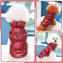 Winter Warm Dog Jacket for Small Medium Dogs, Cold Weather Coats with Harness, Waterproof Fleece Vest (Wine Red, S)