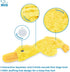 Best Pet Supplies Crinkle Dog Toy for All Breeds, Cute No Stuffing Duck with Soft Squeaker, Large, Yellow