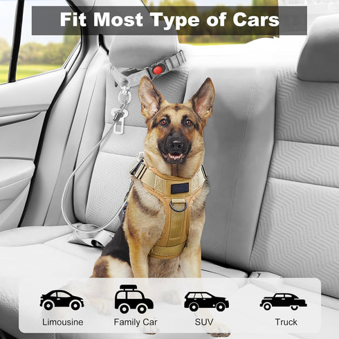 Belt,2 1 Dog Seat Belt for Car,Chew Proof Dog Car Seat in Car Harness for Dogs Safety Seat Belt,Heavy Duty Pet Seat