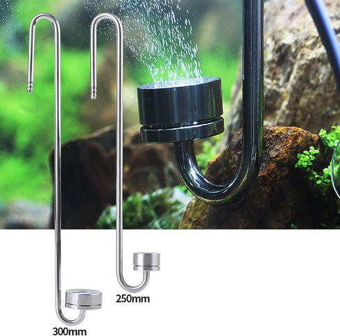 Co2 Diffuser, Stainless Steel Carbon Dioxide Diffuser for Fish Tank Supplies, Aquarium Equipment (L 300mm)
