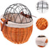 Pack NOLITOY Practical Rattan Woven Bike Basket with Breathable Design for Pets Cats Dogs Wicker Front Bicycle Basket