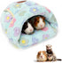 YUEPET Guinea Pig Bed Cuddle Cave Warm Fleece Cozy House Bedding Sleeping