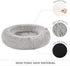 Friends Forever Serena Donut Memory Foam Orthopedic Dog Bed, Soft Faux Fur Oval Couch for Indoor Pets, Grey