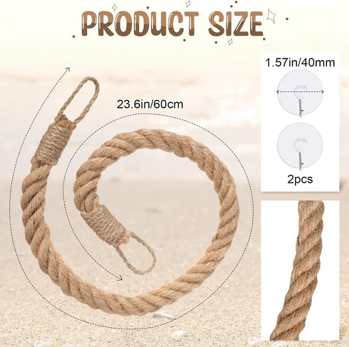 Hermit Crab Toys 23.6 Inch Hermit Crab Climbing Jute Rope Ladder with Hooks Hermit Crab Toys Reptile Tank Terrarium Accessories Habitat Decor for Hermit Crab Lizards Geckos Snakes