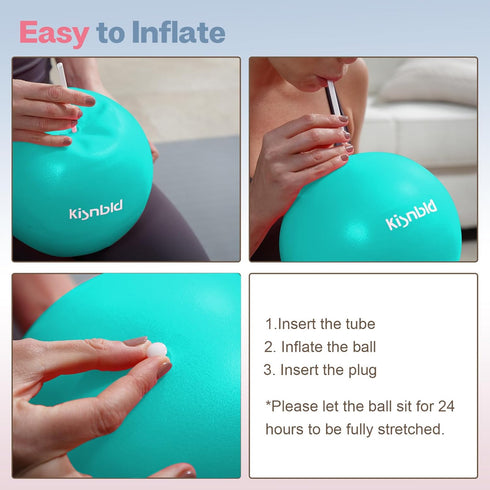 Small 9 Inch Exercise Ball, Mini Pilates Anti Burst Slip Resistant Yoga Ball for Stability, Fitness, Therapy & Core
