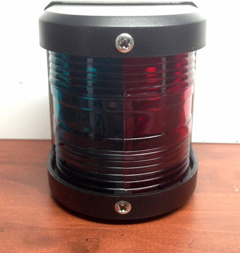 Pactrade Marine Boat Pontoon LED Navigation Light, Black ABS Plastic Housing, Waterproof IP:66, Combo Green and Red Bow