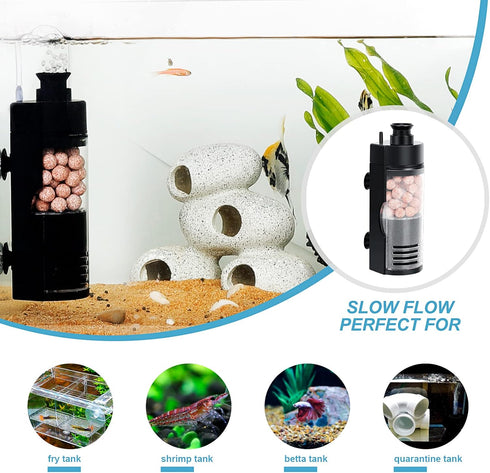 hygger Small Aquarium Bio Sponge Filter, Mini Fish Tank Filter for Breeding Fry Betta Shrimp Tank