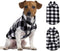 ASENKU Plaid Dog Sweater, Soft Comfortable Fleece Vest for Small & Medium Breeds, Warm Winter Dog Shirt (M, Black)