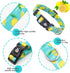 azuza Dog Collar and Leash Set, Lemon Patterns on Blue Nylon Collar and Matching Leash for Large Dogs