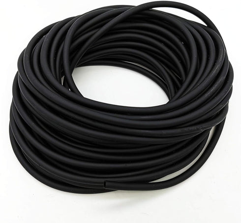 JIH Aquarium 50 Feet Standard 3/16" Black Flexible Airline Tubing for Fish Tank, Terrariums, Hydroponics