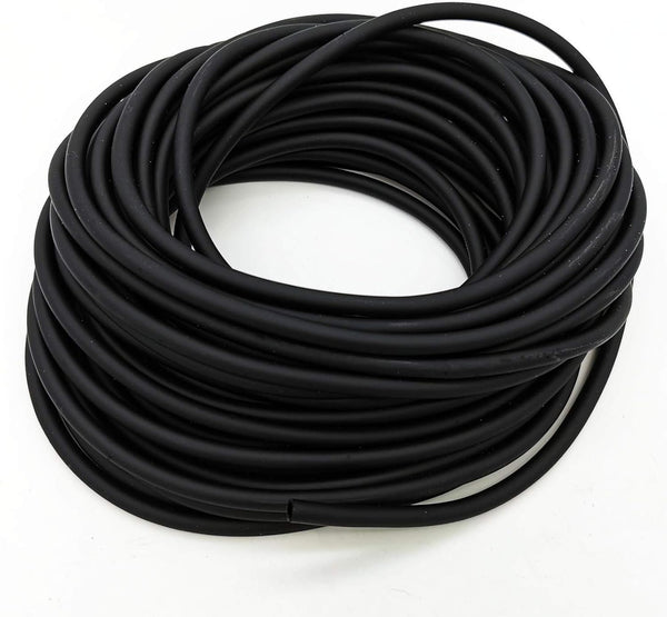 JIH Aquarium 50 Feet Standard 3/16" Black Flexible Airline Tubing for Fish Tank, Terrariums, Hydroponics