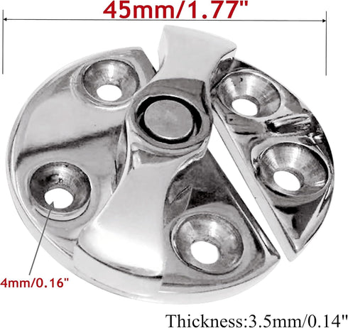 Stainless Steel 316 Boat Door Cabinet Hatch, 45mm Round Turn Button Twist Catch Latch Marine Hardware
