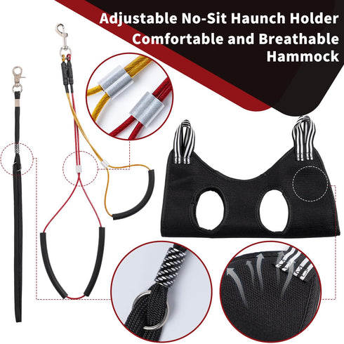 Hammock Hammock, Dog Grooming Table Arm with - Adjustable Height, Pet Grooming No Sit Haunch Holders, Loop Noose