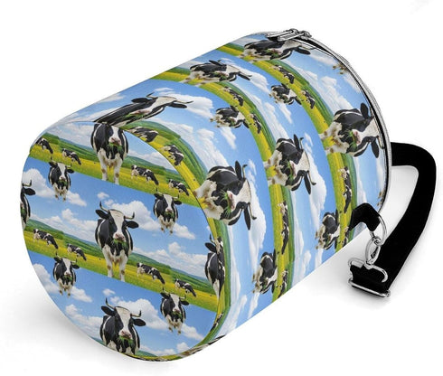 SEBNATAL Insulated Cooler Bag for Camping, Reusable Round Thermal Lunch Bag, Keep Drinks Cold and Food Warm